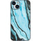 Aqua Blue Marble Ink iPhone 14 Skin